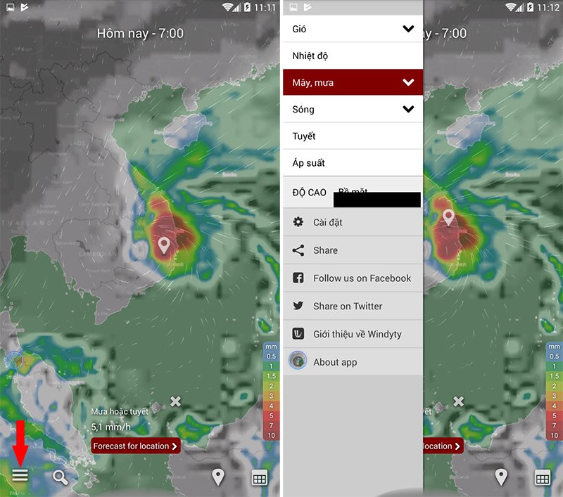 Cập nhật hướng đi của cơn bão Tembin trên điện thoại và máy tính