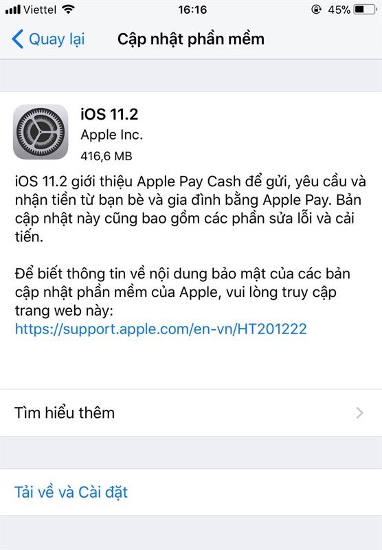 Cập nhật ngay iOS 11.2 chính thức