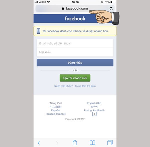 Sửa lỗi không vào được ứng dụng Facebook trên iPhone 3